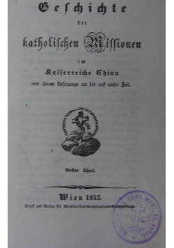 Geschichte der katholische Wissionen, 1845 r.