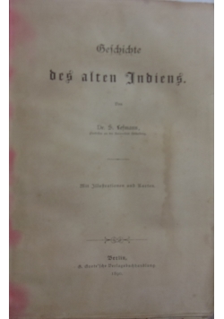 Beschichte des alten Indiens, 1890