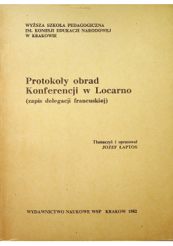 Protokoły obrad Konferencji w Locarno