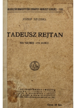 Tadeusz Rejtan na Sejmie 1773 roku 1917 r.