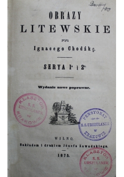 Obrazy Litewskie serya 1 i 2 1875 r.