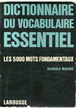 Dictionnaire du vocabulaire essentiel