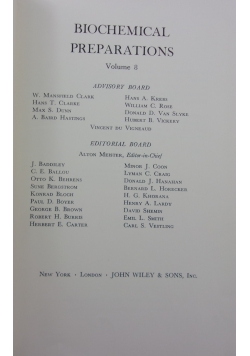 Biochemical Preparations,Vol 8