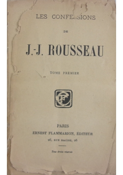 Les Confessions de J.J Rousseau, ok. 1936 r.