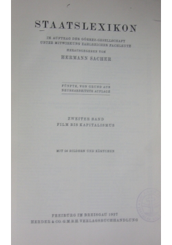 Staatslexikon 2 tomy, 1927r.
