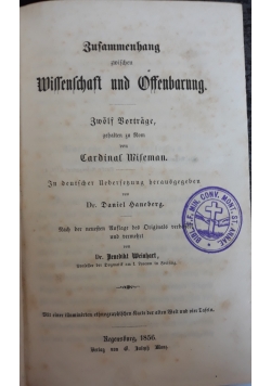 Willenlchaft und Offenbarung, 1856 r.
