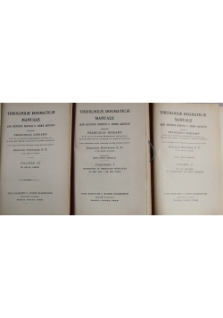 Theologiae Dogmaticae Manuale Volumen od I do III ok 1950 r.