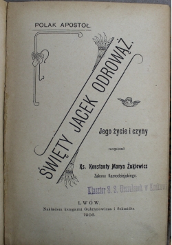 Święty Jacek Odrowąż 1905 r.