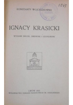 Ignacy Krasicki, 1922 r.