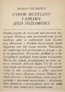 Utwór muzyczny i sprawa jego tożsamości