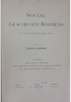Social Geschichte Bohmens, 1898r.