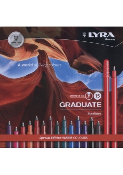 Pisaki Lyra Graduate Fineliner 15 kolorów