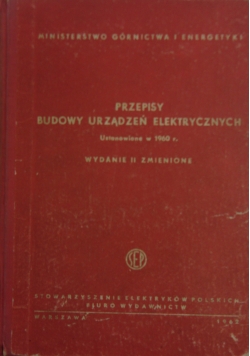 Przepisy budowy urządzeń elektrycznych