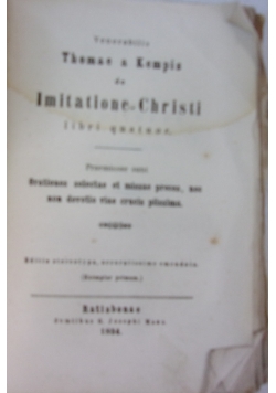 Imitatione Christi libri quatuor