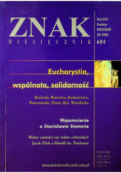 Znak nr 604 Eucharystia wspólnota solidarność
