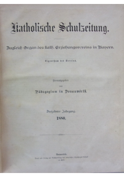 Katholische Schulzitung,1880r.