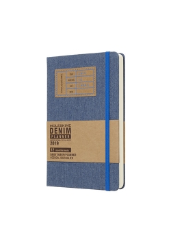Kalendarz 2019 dzienny Moleskine 12M L edycja limitowana DENIM niebieski