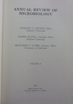 Annual Review of Microbiology volume 23