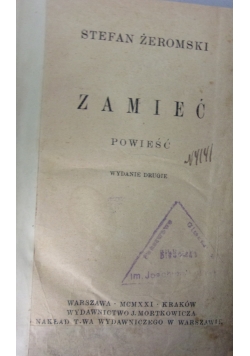 Zamieć, 1921 r.