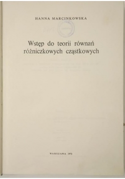 Wstęp do teorii równań różniczkowych cząstkowych tom 43