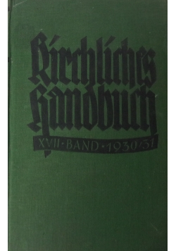 Kirchliches Handbuch fur das katolische Deutschland, 17. Band, 1930r.