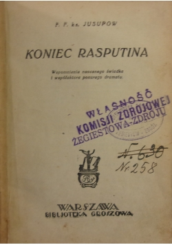 Koniec Rasputina, ok. 1925 r.