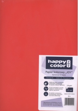 Karton kolorowy Happy Color Joy A4 25 arkuszy pomidorowy