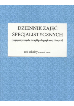 Dziennik zajęć specjalistycznych
