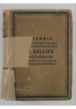 Słownik francusko-polski, polsko-francuski, 1937 r.