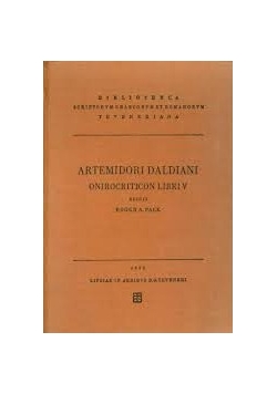 Artemidori daldiani onirocriticon libriv