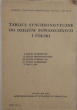 Tablice synchronistyczne do dziejów powszechnych i Polski