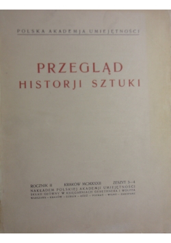 Przegląd Historji Sztuki, 1932r.