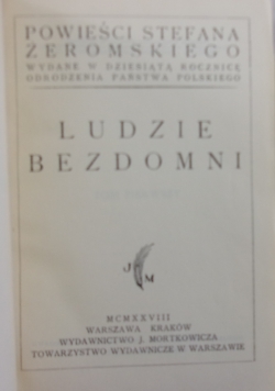Ludzie bezdomni, 1928 r.
