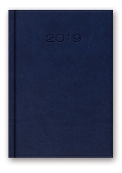 Kalendarz 2019 B6 książkowy niebieski