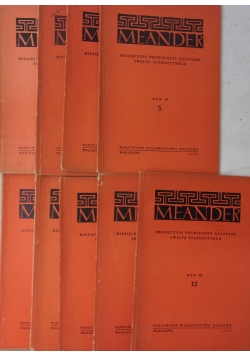 Meander. Miesięcznik poświęcony kulturze świata starożytnego, nr od 1 do 12