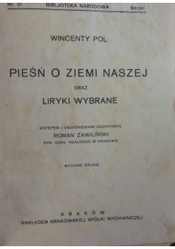 Pieśń o ziemi naszej, 1903 r.