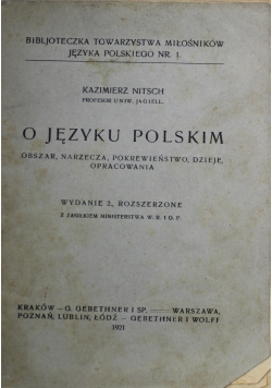 O języku Polskim 1921 r.
