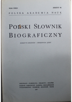 Polski słownik biograficzny  Tom XXII/1 zeszyt 92