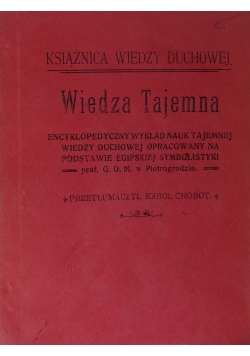 Książnica wiedzy duchownej. Wiedza tajemna