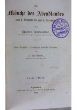 Die Mönche des Abendlandes, 1860r.
