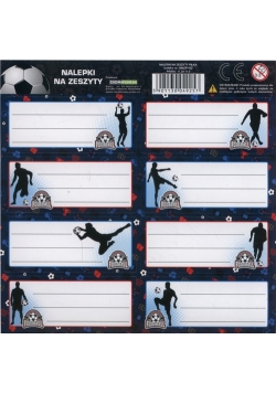 Nalepki na zeszyty Piłka 8x50 sztuk mix
