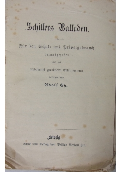 Schillers Balladen, ok. 1920 r.