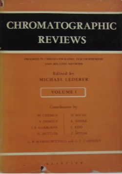 Chromatographic Reviews volume 1