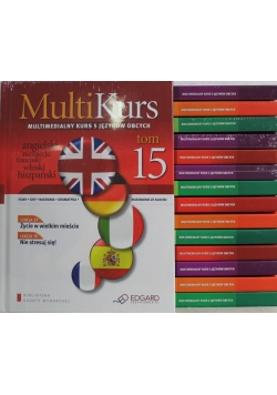 Multikurs multimedialny kurs 5 języków obcych 15 płyt CD
