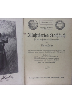 Illustriertes Kochbuch für die einfache und seine Küche,1922 r.
