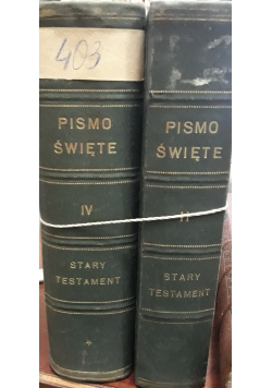 Pismo Święte, tom 2 i 4, 1927 r.