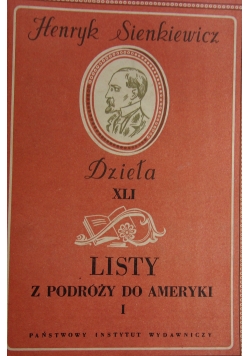 Dzieła XLI Listy z podróży do Ameryki I
