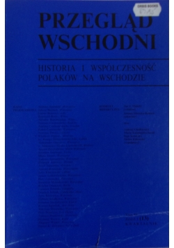 Przegląd wschodni, Tom IV, Zeszyt 1
