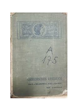 Griechisches lesebuch, 1902 r.