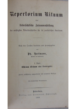 Repertorium Rituum ,1864r.